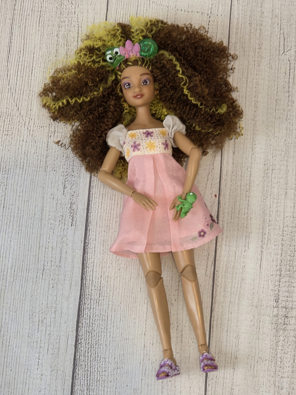 Disney Ily Couture Rapunzel Doll with Brown Curly Hair and Pascal Accessory